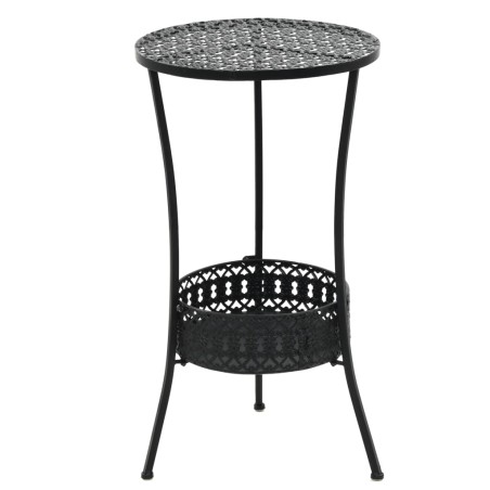 VidaXL Mesa bistró de metal negra 40x70 cm 