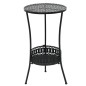 VidaXL Mesa bistró de metal negra 40x70 cm 
