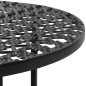 VidaXL Mesa bistró de metal negra 40x70 cm 