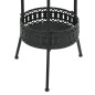 VidaXL Mesa bistró de metal negra 40x70 cm 