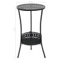 VidaXL Mesa bistró de metal negra 40x70 cm 