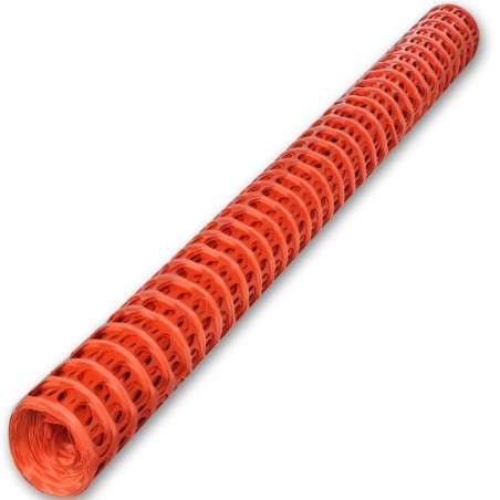 vidaXL Valla de seguridad naranja 50 m