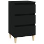 vidaXL Mesita de noche madera contrachapada negro 40x35x70 cm vidaXL Mesita de noche madera contrachapada negro 40x35x70 cm