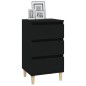 vidaXL Mesita de noche madera contrachapada negro 40x35x70 cm vidaXL Mesita de noche madera contrachapada negro 40x35x70 cm