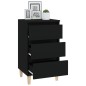 vidaXL Mesita de noche madera contrachapada negro 40x35x70 cm vidaXL Mesita de noche madera contrachapada negro 40x35x70 cm