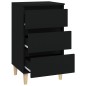 vidaXL Mesita de noche madera contrachapada negro 40x35x70 cm vidaXL Mesita de noche madera contrachapada negro 40x35x70 cm