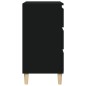 vidaXL Mesita de noche madera contrachapada negro 40x35x70 cm vidaXL Mesita de noche madera contrachapada negro 40x35x70 cm