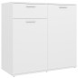 vidaXL Aparador de madera contrachapada blanco 80x36x75 cm vidaXL Aparador de madera contrachapada blanco 80x36x75 cm