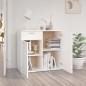 vidaXL Aparador de madera contrachapada blanco 80x36x75 cm vidaXL Aparador de madera contrachapada blanco 80x36x75 cm