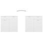 vidaXL Aparador de madera contrachapada blanco 80x36x75 cm vidaXL Aparador de madera contrachapada blanco 80x36x75 cm