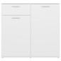 vidaXL Aparador de madera contrachapada blanco 80x36x75 cm vidaXL Aparador de madera contrachapada blanco 80x36x75 cm