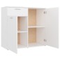 vidaXL Aparador de madera contrachapada blanco 80x36x75 cm vidaXL Aparador de madera contrachapada blanco 80x36x75 cm