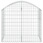 vidaXL Cesta de gaviones forma arco hierro galvanizado 100x50x80/100cm vidaXL Cesta de gaviones forma arco hierro galvanizado 100x50x80/100cm