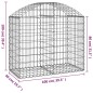 vidaXL Cesta de gaviones forma arco hierro galvanizado 100x50x80/100cm vidaXL Cesta de gaviones forma arco hierro galvanizado 100x50x80/100cm