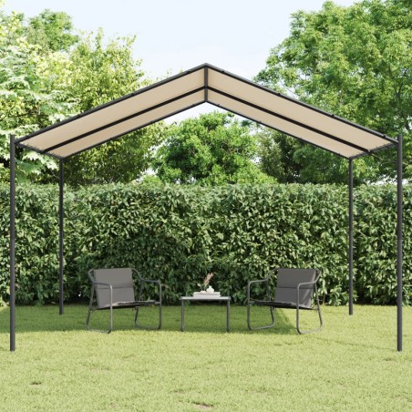 vidaXL Carpa acero y tela beige 4x3 m