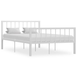 vidaXL Estructura de cama de metal blanco 120x200 cm