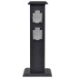 vidaXL Columna negra con enchufes para el jardín vidaXL Columna negra con enchufes para el jardín
