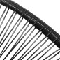 vidaXL Silla redonda ratán sintético negro