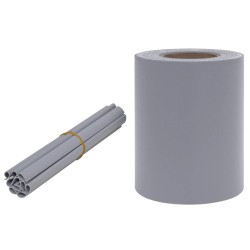 vidaXL Panel de valla de PVC gris claro mate 35x0,19 m