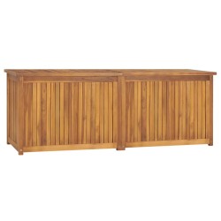 vidaXL Baúl de jardín madera maciza de teca 150x50x55 cm
