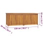 vidaXL Baúl de jardín madera maciza de teca 150x50x55 cm vidaXL Baúl de jardín madera maciza de teca 150x50x55 cm