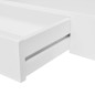 vidaXL Estante flotante pared con 1 cajón MDF blanco para libros/DVD vidaXL Estante flotante pared con 1 cajón MDF blanco para libros/DVD