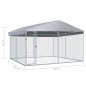 vidaXL Perrera de exterior con techo 382x382x225 cm