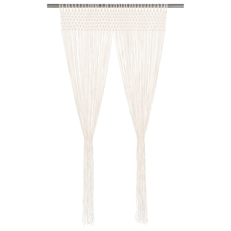 vidaXL Cortina de macramé algodón 140x240 cm vidaXL Cortina de macramé algodón 140x240 cm