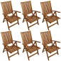 vidaXL Set de comedor de jardín 7 piezas madera maciza de acacia