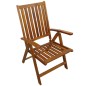 vidaXL Set de comedor de jardín 7 piezas madera maciza de acacia
