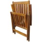 vidaXL Set de comedor de jardín 7 piezas madera maciza de acacia