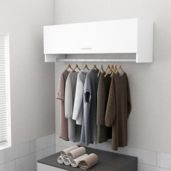 vidaXL Armario de madera contrachapada blanco 100x32,5x35 cm