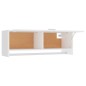 vidaXL Armario de madera contrachapada blanco 100x32,5x35 cm vidaXL Armario de madera contrachapada blanco 100x32,5x35 cm