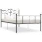 vidaXL Estructura de cama de metal gris 90x200 cm