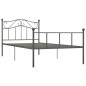 vidaXL Estructura de cama de metal gris 90x200 cm