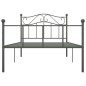 vidaXL Estructura de cama de metal gris 90x200 cm
