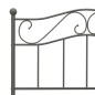vidaXL Estructura de cama de metal gris 90x200 cm