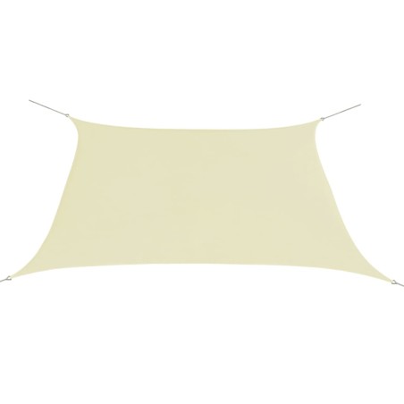 vidaXL Toldo de vela cuadrado tela Oxford color crema 2x2 m