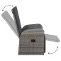 vidaXL Juego de comedor de jardín 7 piezas con cojines gris vidaXL Juego de comedor de jardín 7 piezas con cojines gris