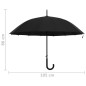 vidaXL Paraguas automático negro 105 cm vidaXL Paraguas automático negro 105 cm