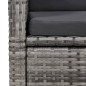 vidaXL Juego de comedor de jardín 7 piezas con cojines gris vidaXL Juego de comedor de jardín 7 piezas con cojines gris