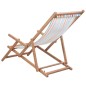 vidaXL Silla de playa plegable de tela y estructura madera multicolor vidaXL Silla de playa plegable de tela y estructura madera multicolor