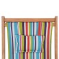 vidaXL Silla de playa plegable de tela y estructura madera multicolor vidaXL Silla de playa plegable de tela y estructura madera multicolor