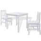 vidaXL Conjunto de comedor 3 piezas madera de pino blanco vidaXL Conjunto de comedor 3 piezas madera de pino blanco