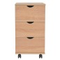 vidaXL Cajonera de madera 33x45x60 cm color roble vidaXL Cajonera de madera 33x45x60 cm color roble