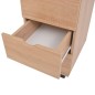 vidaXL Cajonera de madera 33x45x60 cm color roble vidaXL Cajonera de madera 33x45x60 cm color roble