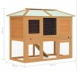 vidaXL Conejera jaula de animales con doble piso de madera vidaXL Conejera jaula de animales con doble piso de madera