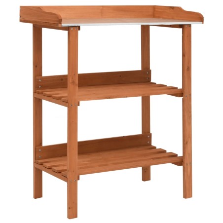 vidaXL Soporte para plantas de madera de abeto 76x37x89 cm