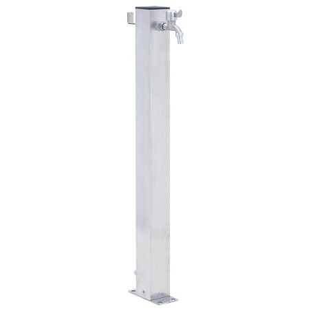 vidaXL Fuente de agua para jardín acero inoxidable cuadrada 40 cm