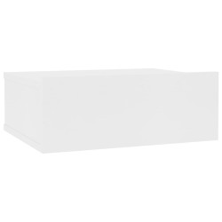 vidaXL Mesita de noche flotante madera contrachapada blanco 40x30x15cm